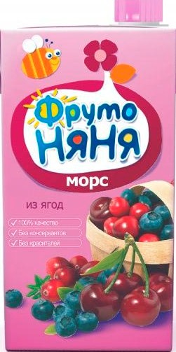 Морс клюква черника вишня ФРУТОНЯНЯ, 500 мл Морс клюква черника вишня ФРУТОНЯНЯ, 500 мл