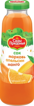 Сок САДЫ ПРИДОНЬЯ морковь апельсин манго 300мл Сок САДЫ ПРИДОНЬЯ морковь апельсин манго 300мл