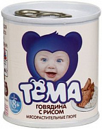 Пюре ТЕМА говядина ж/б 100г Пюре ТЕМА говядина ж/б 100г