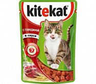 Паучи KITEKAT с говядиной в соусе, 85г Паучи KITEKAT с говядиной в соусе, 85г