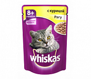 Корм для кошек 8+ с Курицей WHISKAS, 85г Корм для кошек 8+ с Курицей WHISKAS, 85г