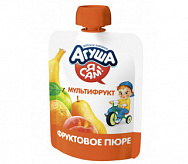 Пюре фруктовое АГУША Мультифрукт, 90г Пюре фруктовое АГУША Мультифрукт, 90г